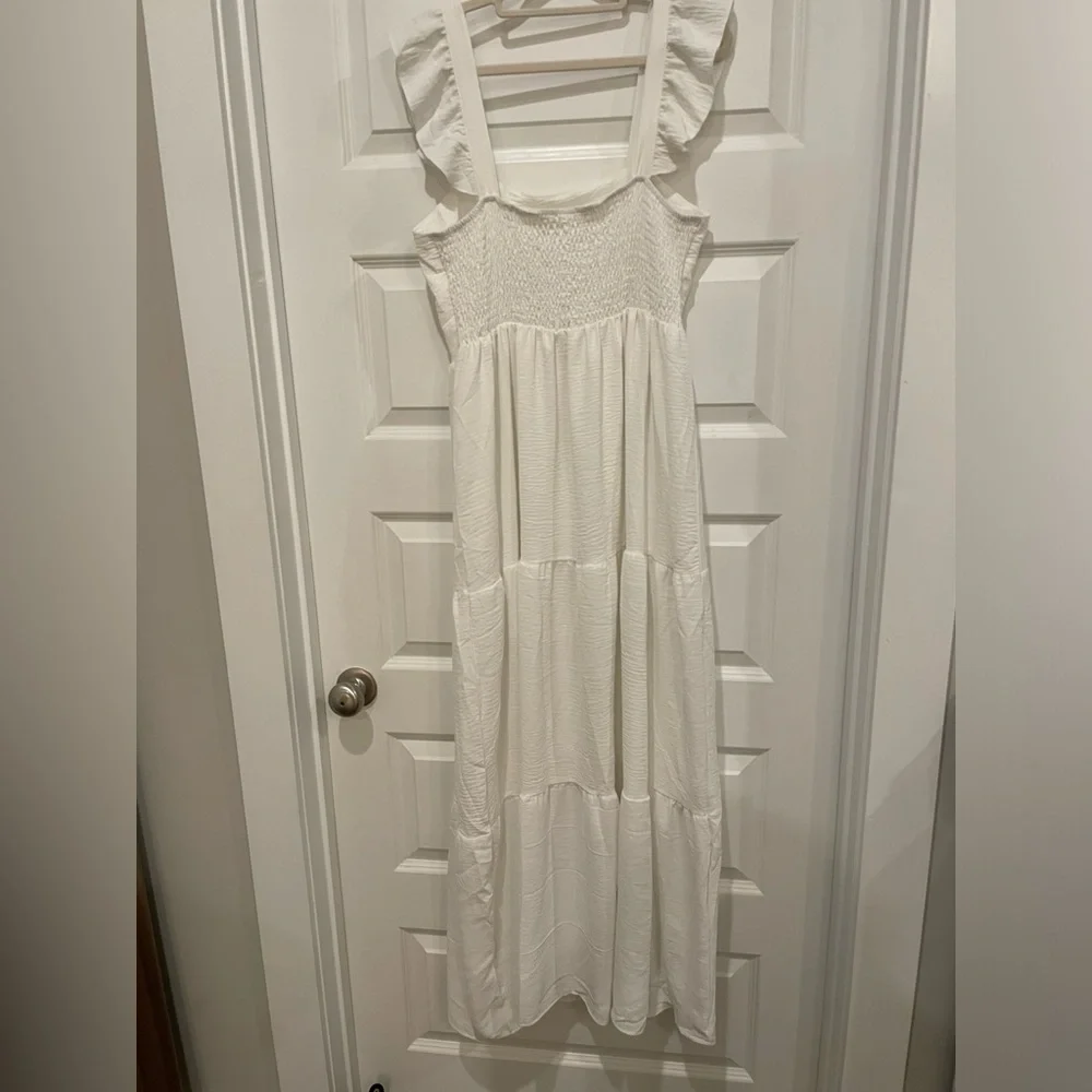SHEIN- White Maxi Dress- Size Large - Picture 8 of 8